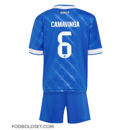 Real Madrid Eduardo Camavinga #6 Tredje trøje Børn 2025-26 Kortærmet (+ Korte bukser)